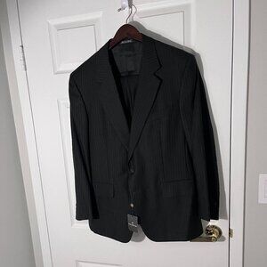 42R Ermenegildo Zegna NWT Black Pinstripe Suit